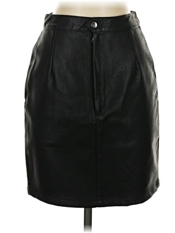 Sunset & Spring Faux Leather Skirt (view 1)