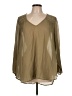 Current/Elliott Green Long Sleeve Blouse Size Lg (3) - photo 1