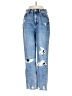 Pimkie 100% Cotton Hearts Blue Jeans Size EU (FR) 36 / US 4 - photo 1