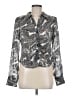 Unbranded 100% Polyester Animal Print Silver Long Sleeve Blouse Size M - photo 1