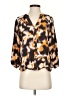 Evereve Animal Print Brown 3/4 Sleeve Blouse Size XS - photo 1