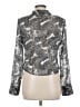 Unbranded 100% Polyester Animal Print Silver Long Sleeve Blouse Size M - photo 2