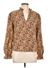 Shein Floral Orange Long Sleeve Blouse Size L - photo 1