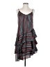 Haven 100% Silk Stripes Gray Casual Dress Size XS - photo 1