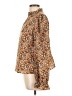 Shein Floral Orange Long Sleeve Blouse Size L - photo 5