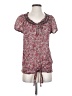 BCBGMAXAZRIA 100% Cotton Red Short Sleeve Blouse Size S - photo 1