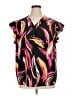 Shein Curve Black Short Sleeve Blouse Size 16 Plus (2) - photo 1