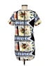 Glamorous Print Blue Casual Dress Size M - photo 2