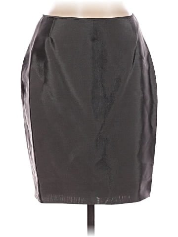 Pamela Dennis Faux Leather Skirt (view 1)
