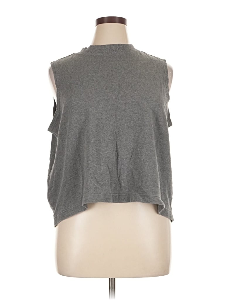 Pre-owned Pact Sleeveless T-shirt In Gray