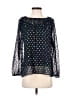 J.Crew 100% Polyester Stars Black Long Sleeve Blouse Size S - photo 1