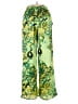 Shein 100% Polyester Paisley Green Casual Pants Size XS - photo 2