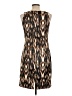 Connected Apparel Animal Print Brown Cocktail Dress Size 10 - photo 2