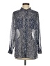 TWO by Vince Camuto 100% Polyester Animal Print Silver Long Sleeve Blouse Size S - photo 1