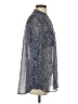 TWO by Vince Camuto 100% Polyester Animal Print Silver Long Sleeve Blouse Size S - photo 4