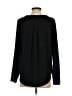 Ann Taylor 100% Polyester Black Long Sleeve Top Size S - photo 2