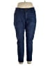 Tahari Solid Blue Jeans Size 16 - photo 1