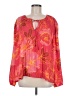 DR2 100% Polyester Pink Long Sleeve Blouse Size M - photo 1