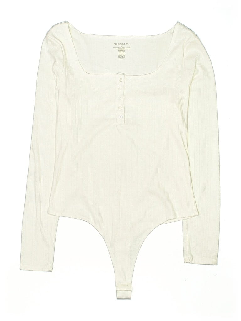 Pre-owned No Comment Bodysuit In White