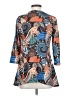 Lomon Paisley Blue Black 3/4 Sleeve Blouse Size S - photo 2