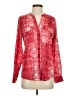 Calvin Klein 100% Polyester Red Long Sleeve Blouse Size XS - photo 1