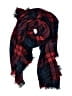 Unbranded Plaid Burgundy Red Scarf One size - photo 1