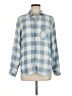 Billy T 100% Lyocell Checkered-gingham Blue Long Sleeve Button-Down Shirt Size M - photo 1