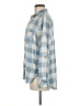 Billy T 100% Lyocell Checkered-gingham Blue Long Sleeve Button-Down Shirt Size M - photo 5