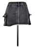 Jeans Gray Black Denim Skirt Size S - photo 2