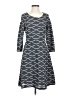 ECI 100% Polyester Argyle Gray Casual Dress Size 6 - photo 1