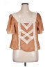 Miss Chievous Tan Short Sleeve Blouse Size XL - photo 1
