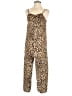 Topshop 100% Polyester Animal Print Brown Jumpsuit Size 4 - photo 1