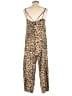 Topshop 100% Polyester Animal Print Brown Jumpsuit Size 4 - photo 2