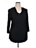 XCVI Black 3/4 Sleeve Top Size XL - photo 1