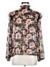 Maurices 100% Polyester Floral Black Long Sleeve Blouse Size M - photo 1