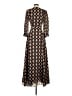 Nicholas 100% Silk Polka Dots Brown Black Casual Dress Size 0 - photo 2