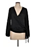 Thalia Sodi 100% Polyester Black Long Sleeve Blouse Size L - photo 1