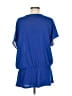 New Directions Blue Short Sleeve Blouse Size M - photo 2