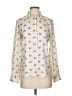Zara Print Ivory Long Sleeve Blouse Size S - photo 1