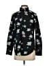 Banana Republic 100% Polyester Floral Black Long Sleeve Blouse Size XS - photo 1