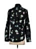 Banana Republic 100% Polyester Floral Black Long Sleeve Blouse Size XS - photo 2