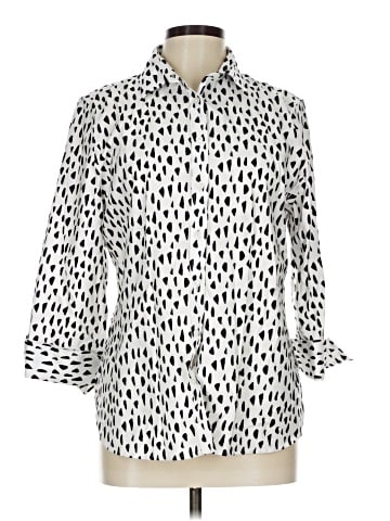 Chico's 3/4 Sleeve Button-Down Shirt (view 1)