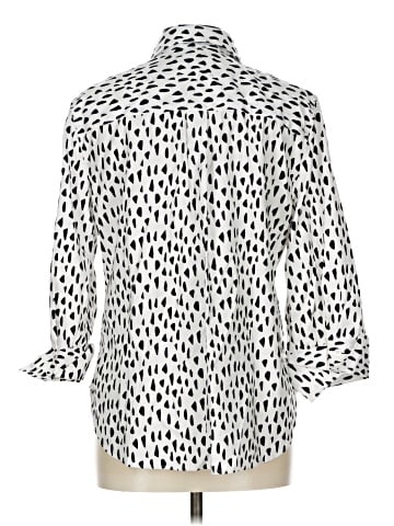 Chico's 3/4 Sleeve Button-Down Shirt (view 2)