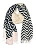 Unbranded Chevron-herringbone Ivory Blue Scarf One size - photo 1