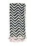 Unbranded Chevron-herringbone Ivory Blue Scarf One size - photo 2