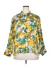 Jessica Simpson 100% Polyester Floral Yellow 3/4 Sleeve Blouse Size 2X - photo 1