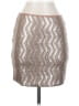 Free People 100% Polyester Chevron-herringbone Silver Casual Skirt Size S - photo 1