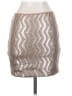 Free People 100% Polyester Chevron-herringbone Silver Casual Skirt Size S - photo 2