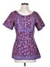 Assorted Brands Purple Short Sleeve Henley Size S - photo 1