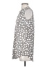SJS Polka Dots Gray Sleeveless Blouse Size S - photo 5